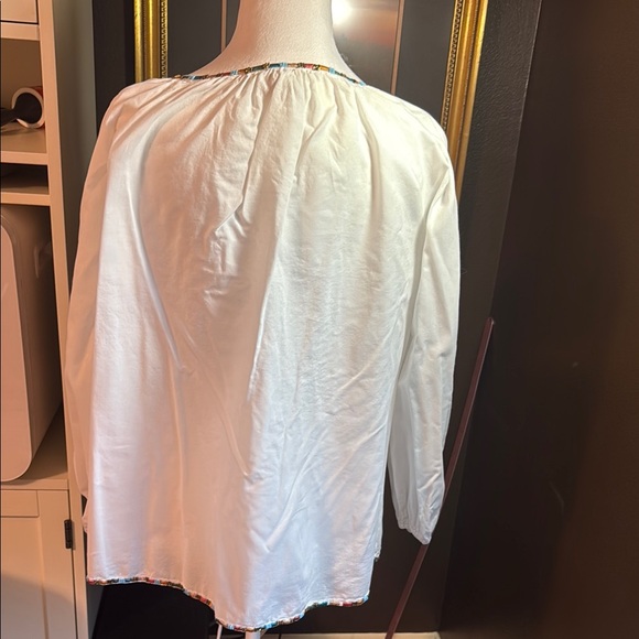 Embroidered White Boho Top - Picture 7 of 11